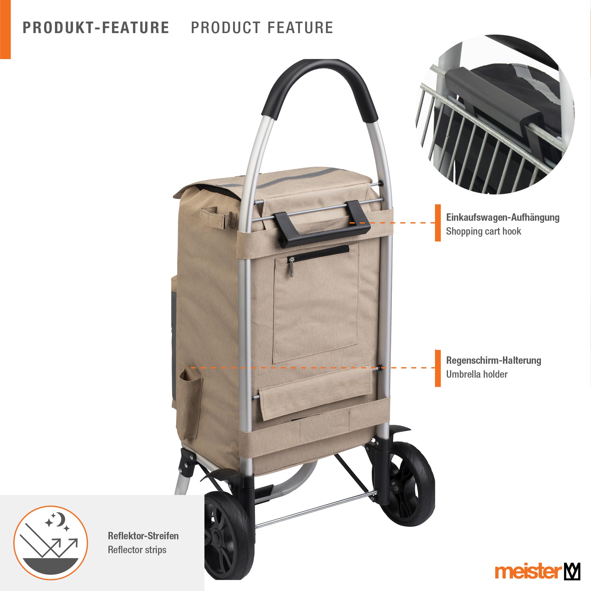meister-einkaufstrolley-standard-beige-54-5-l-mit-k-hlfach image 5