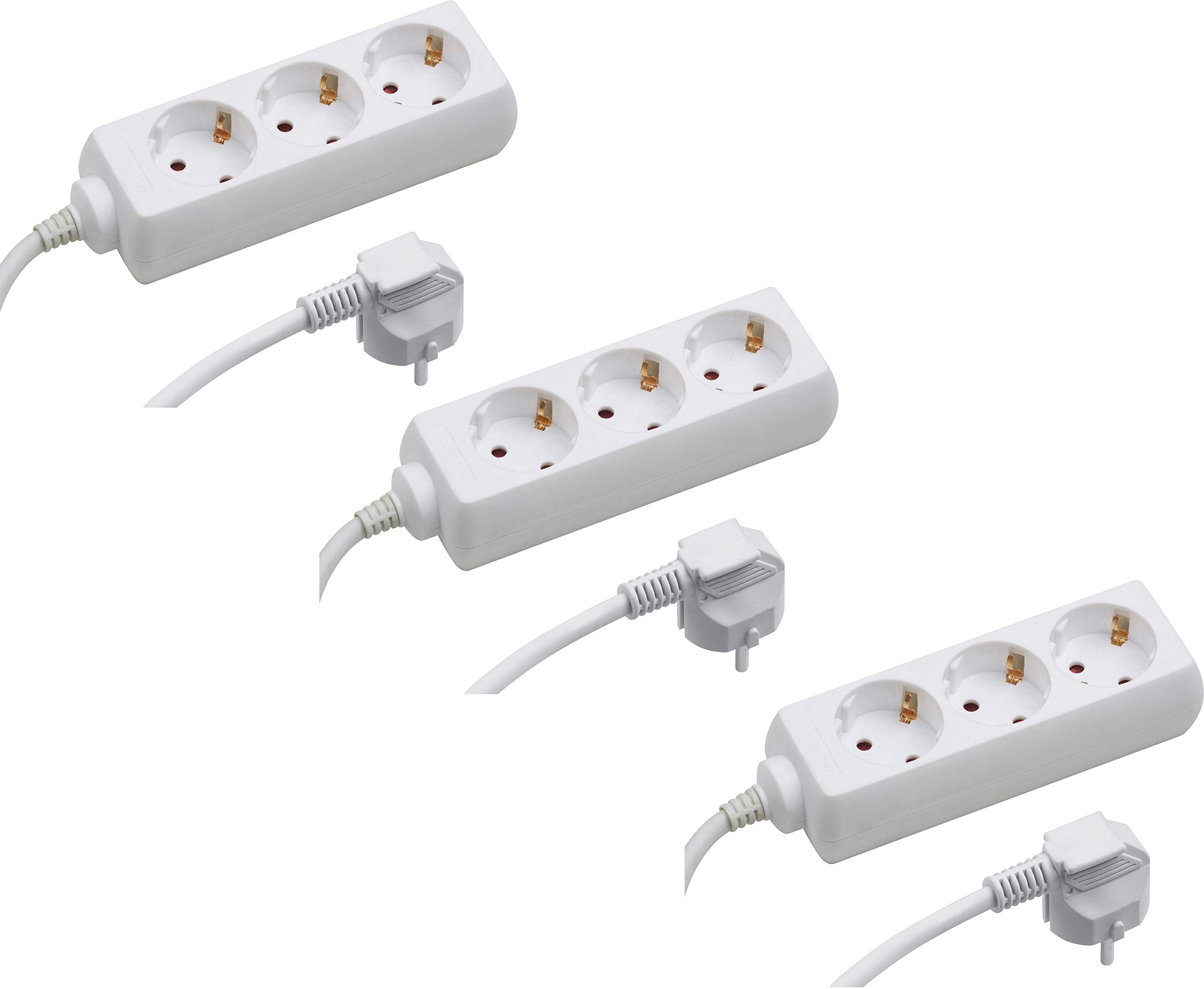 meister-steckdosenleiste-tido-3-fach-wei-3er-set-mit-3-m-kabel-ip20 image 1