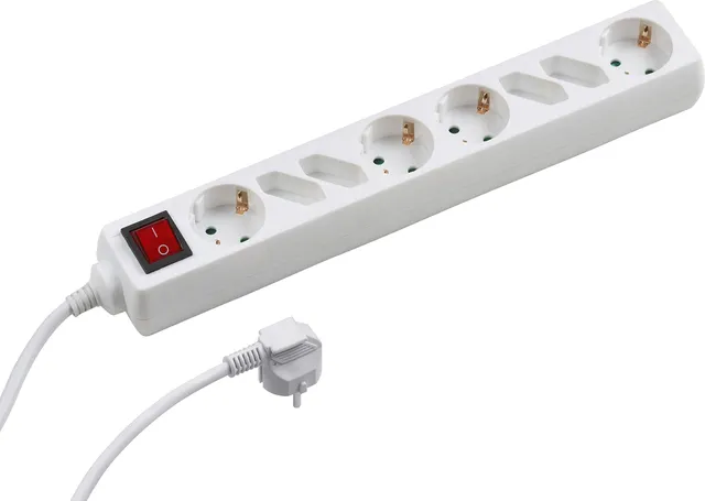 meister-steckdosenleiste-8-fach-wei-1-4-m-kabel-mit-schalter image 1