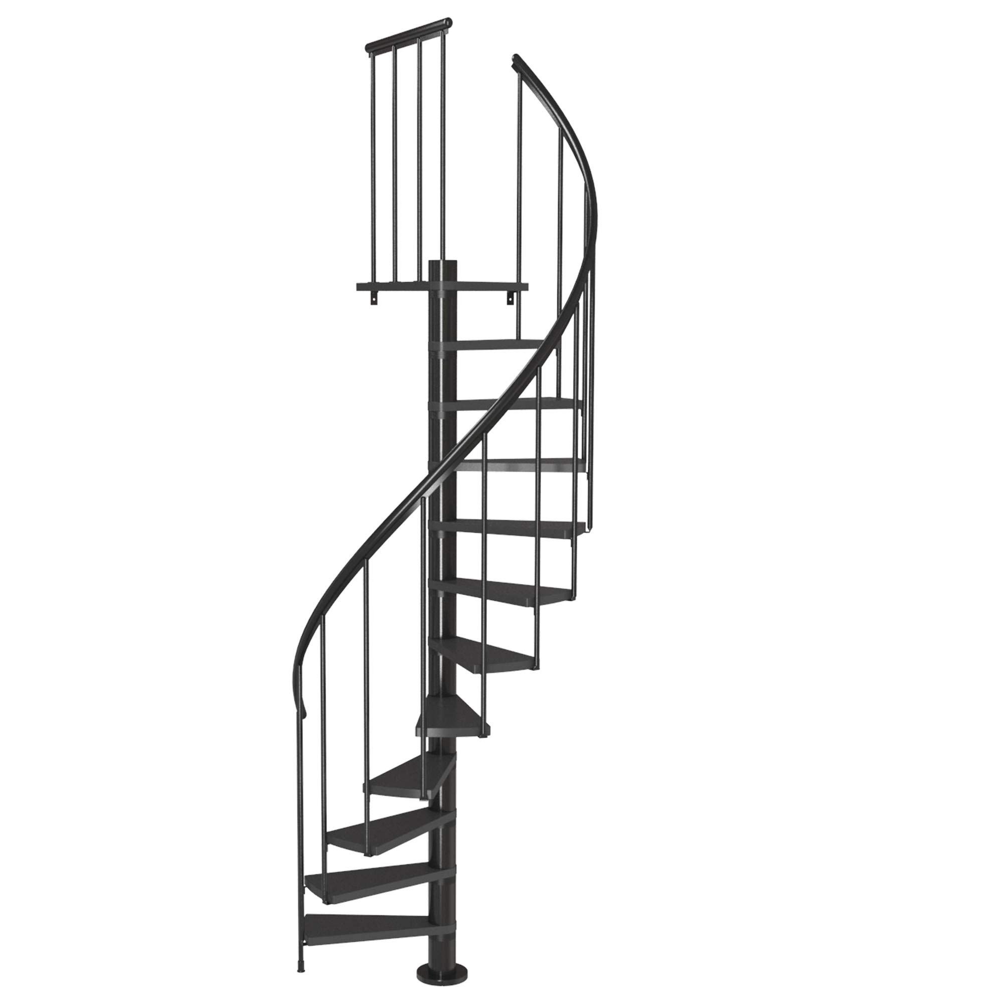 dolle-spindeltreppe-calgary-120-cm-h-he-244-8-280-8-cm-anthrazit-inkl-gel-nder image 2