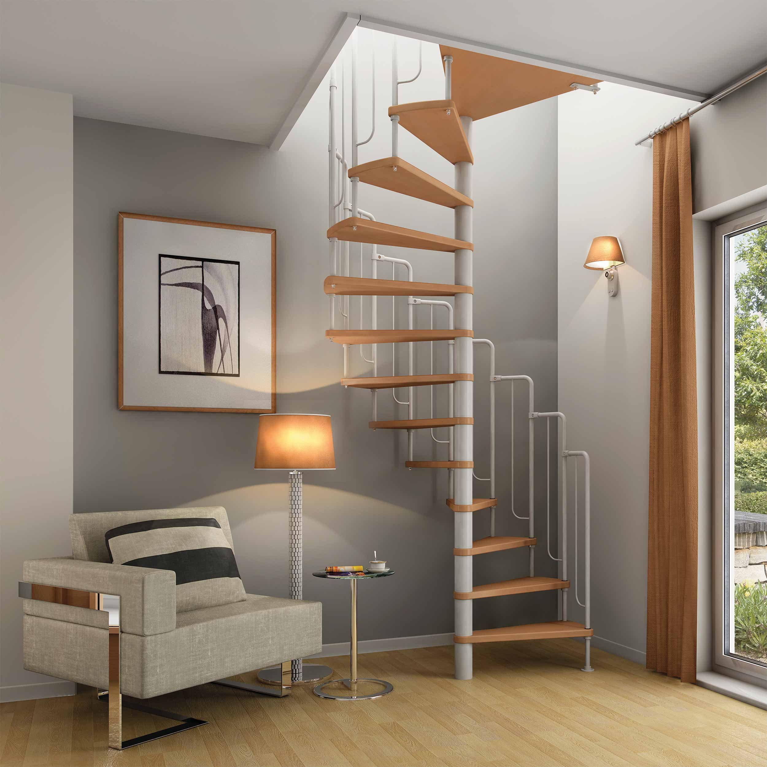 dolle-spindeltreppe-barcelona-229-291-cm-buche-wei-138-cm image 1