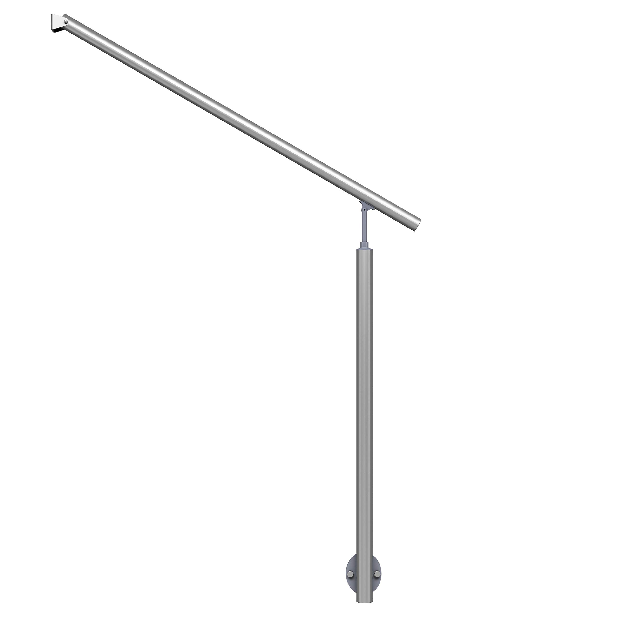 dolle-aluminium-eingangsgel-nder-1-15-m-1-pfosten-wandanschluss-h-he-1-m image 1
