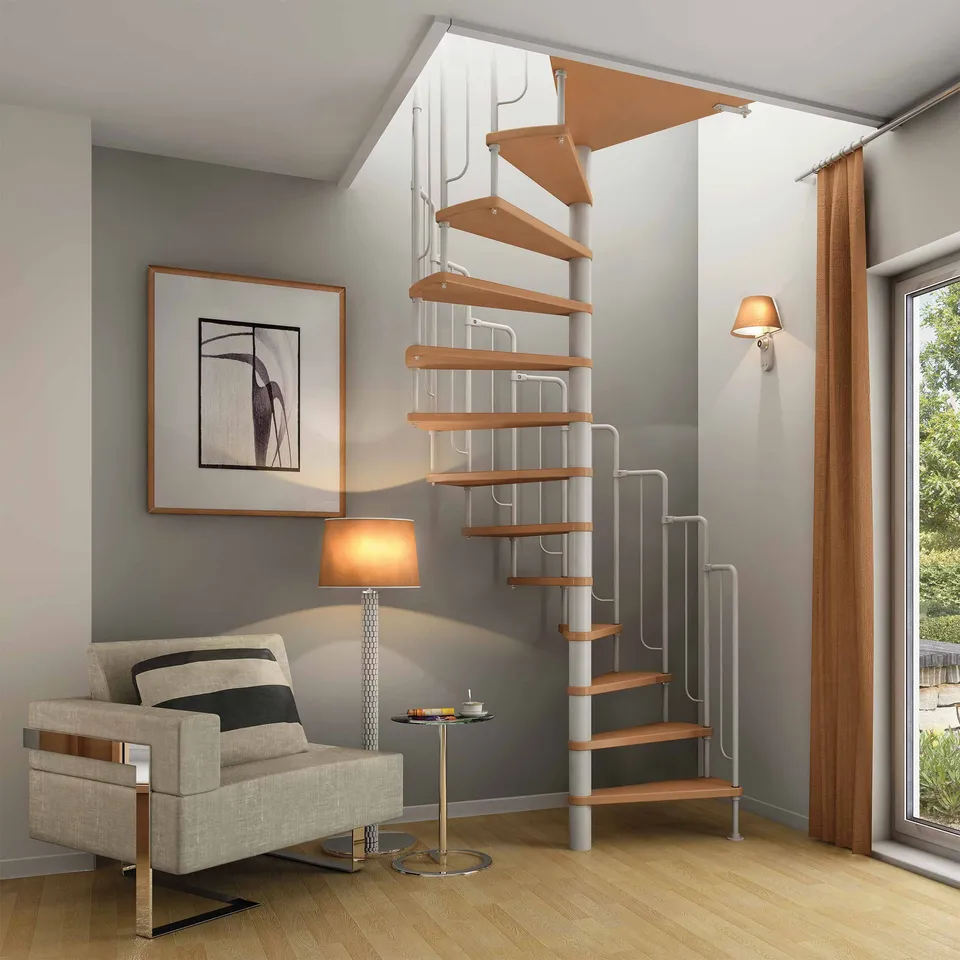 dolle-spindeltreppe-barcelona-229-291-cm-buche-wei-138-cm image 1