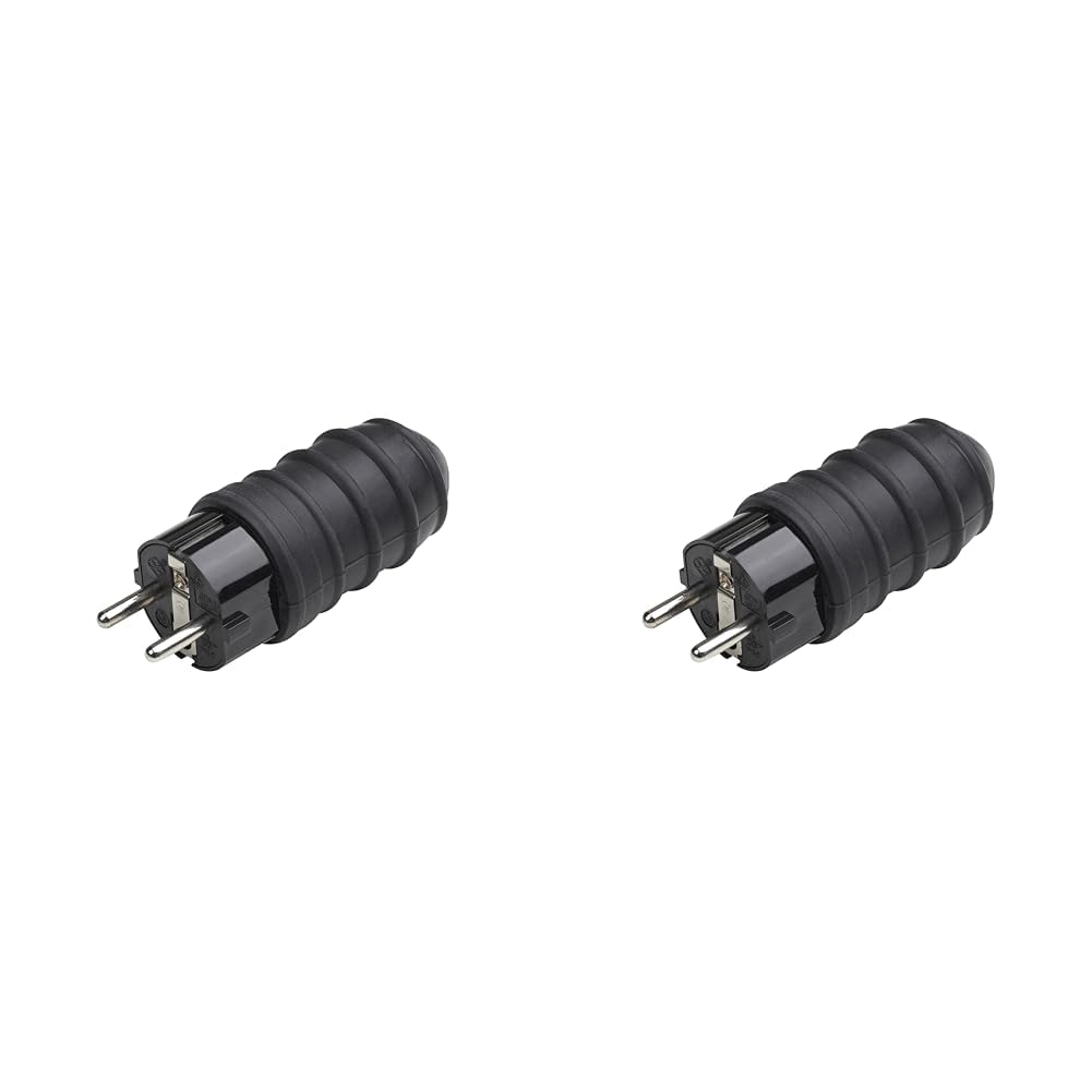 meister-schutzkontakt-stecker-schwarz-gummi-16a-250v-ip44 image 2