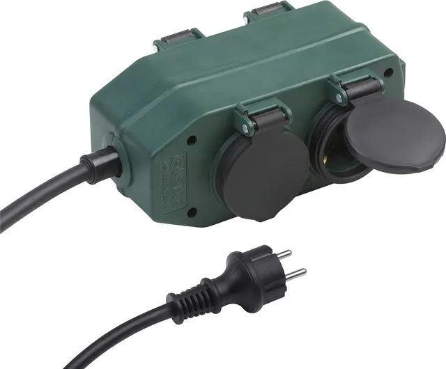 meister-steckdosen-block-4-fach-2-m-ip44-outdoor-gr-n-7430940 image 1