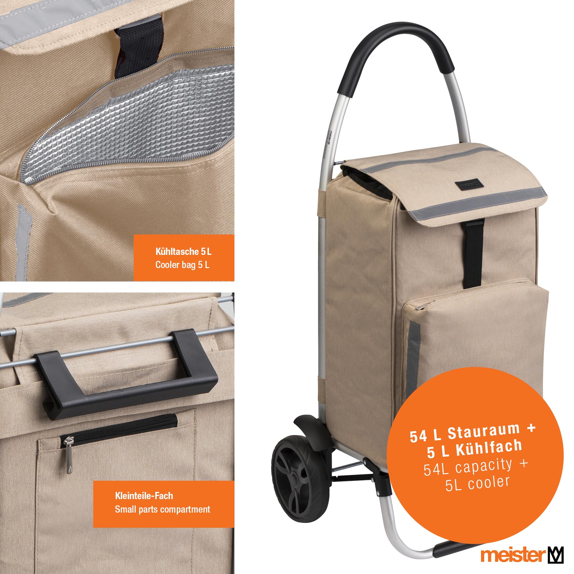meister-einkaufstrolley-standard-beige-54-5-l-mit-k-hlfach image 4