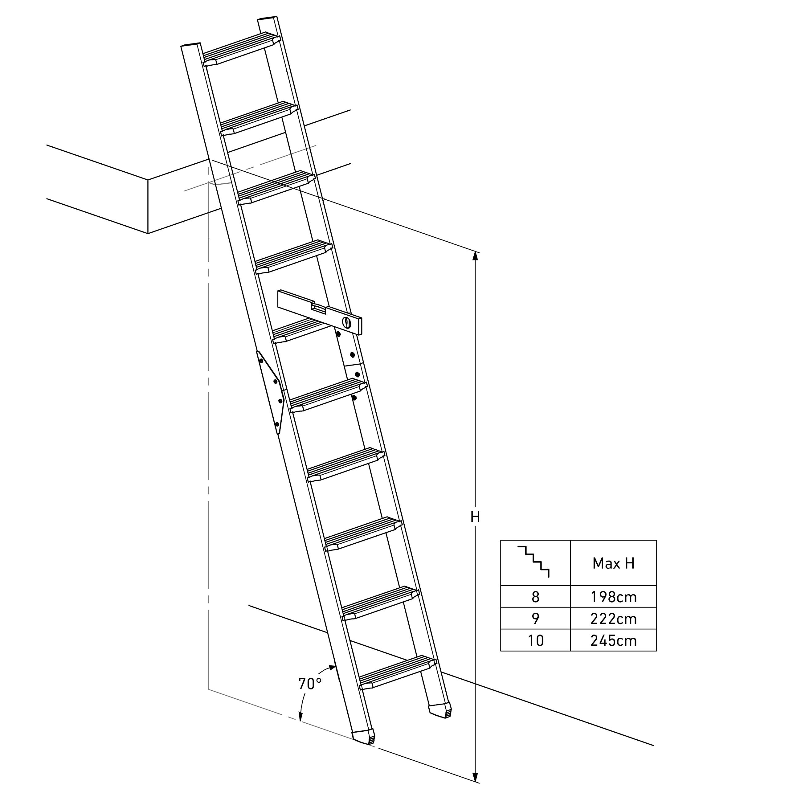 dolle-hochbettleiter-holz-10-stufen-bis-245-cm-h-he image 7