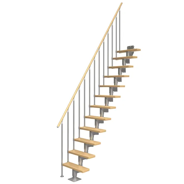 dolle-dublin-raumspartreppe-buche-lackiert-75cm-mittelholmtreppe-222-270cm-mit-g image 1