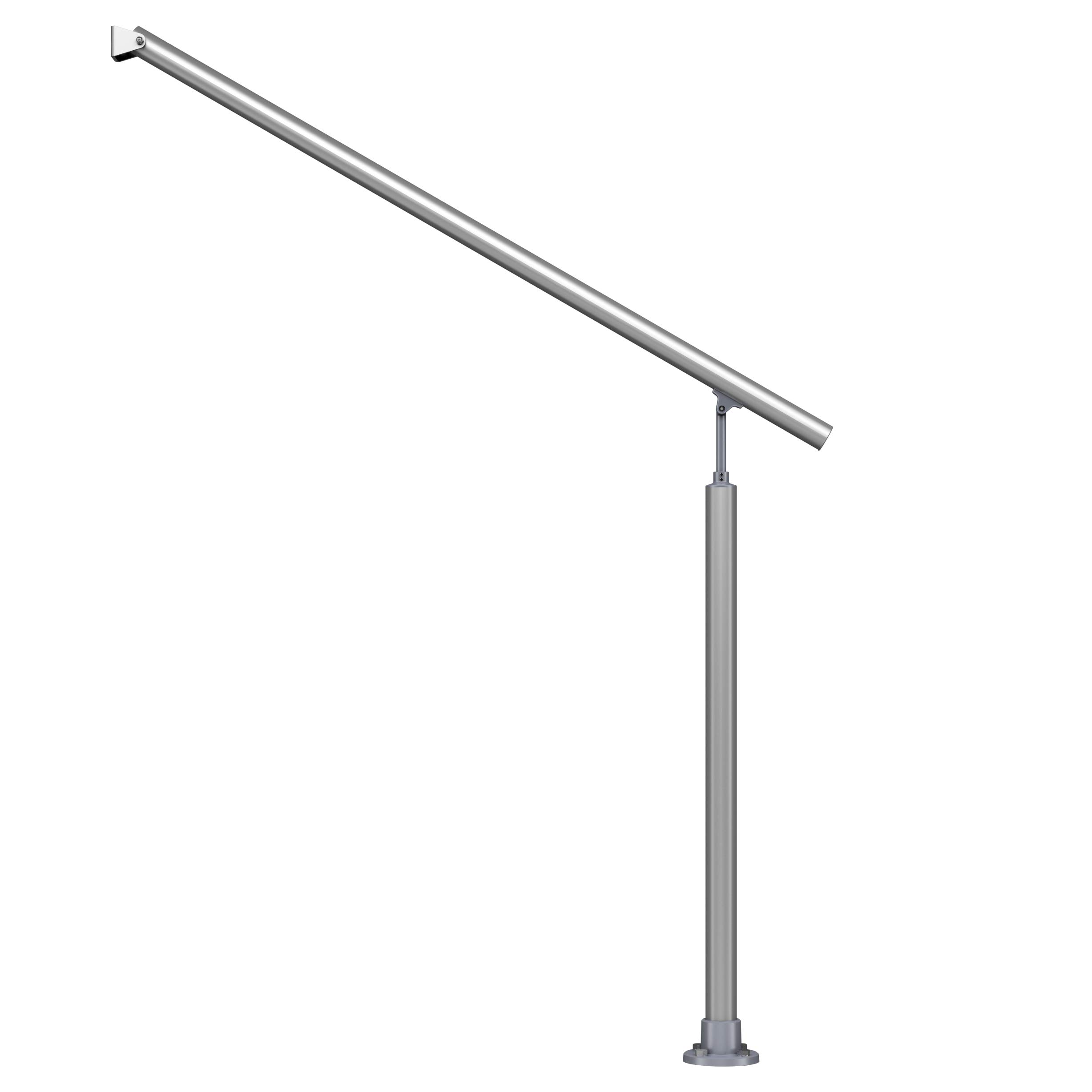 dolle-aluminium-eingangsgel-nder-1-15-m-1-pfosten-wandanschluss-h-he-1-m image 8