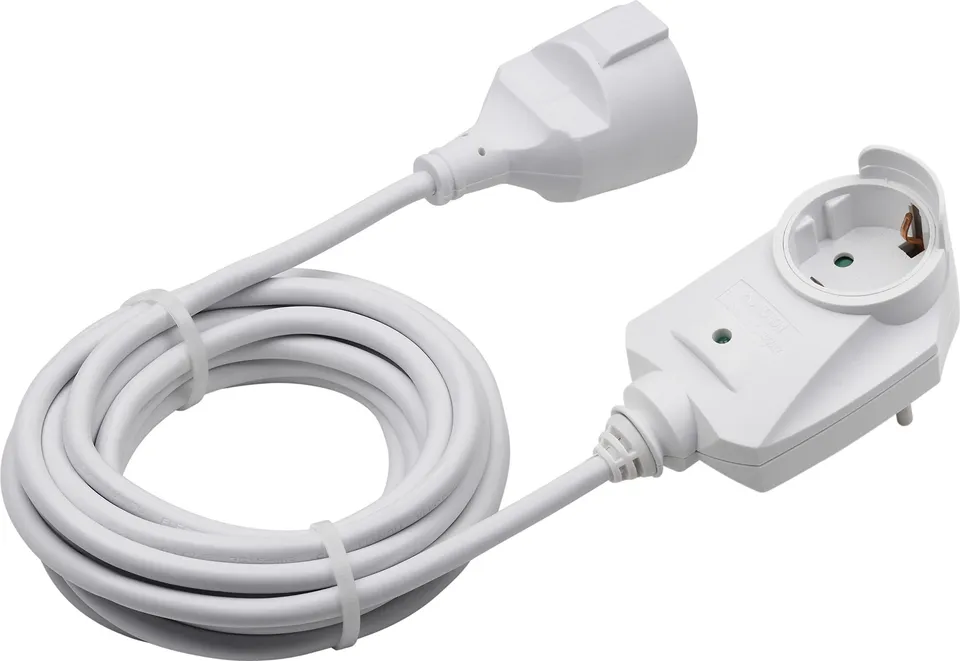 meister-kunststoff-verl-ngerungskabel-3-m-wei-schuko-mit-zusatzstecker-ip20 image 1