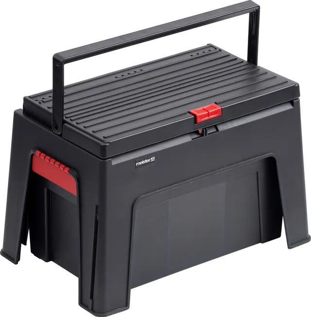 meister-tritthocker-3-in-1-9095100-werkzeugkiste-mit-tritt-und-einlage-150-kg image 1