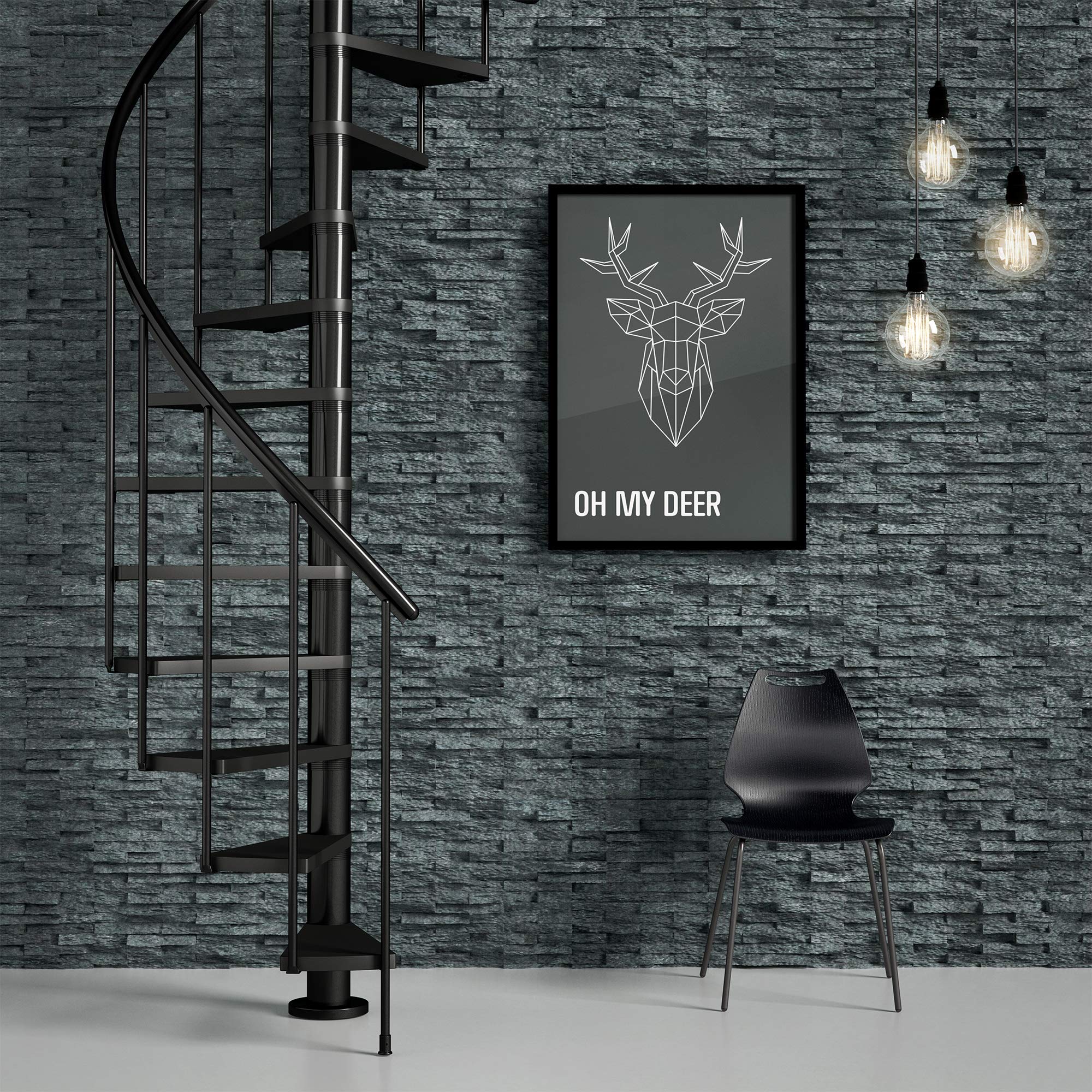 dolle-spindeltreppe-calgary-120-cm-h-he-244-8-280-8-cm-anthrazit-inkl-gel-nder image 1