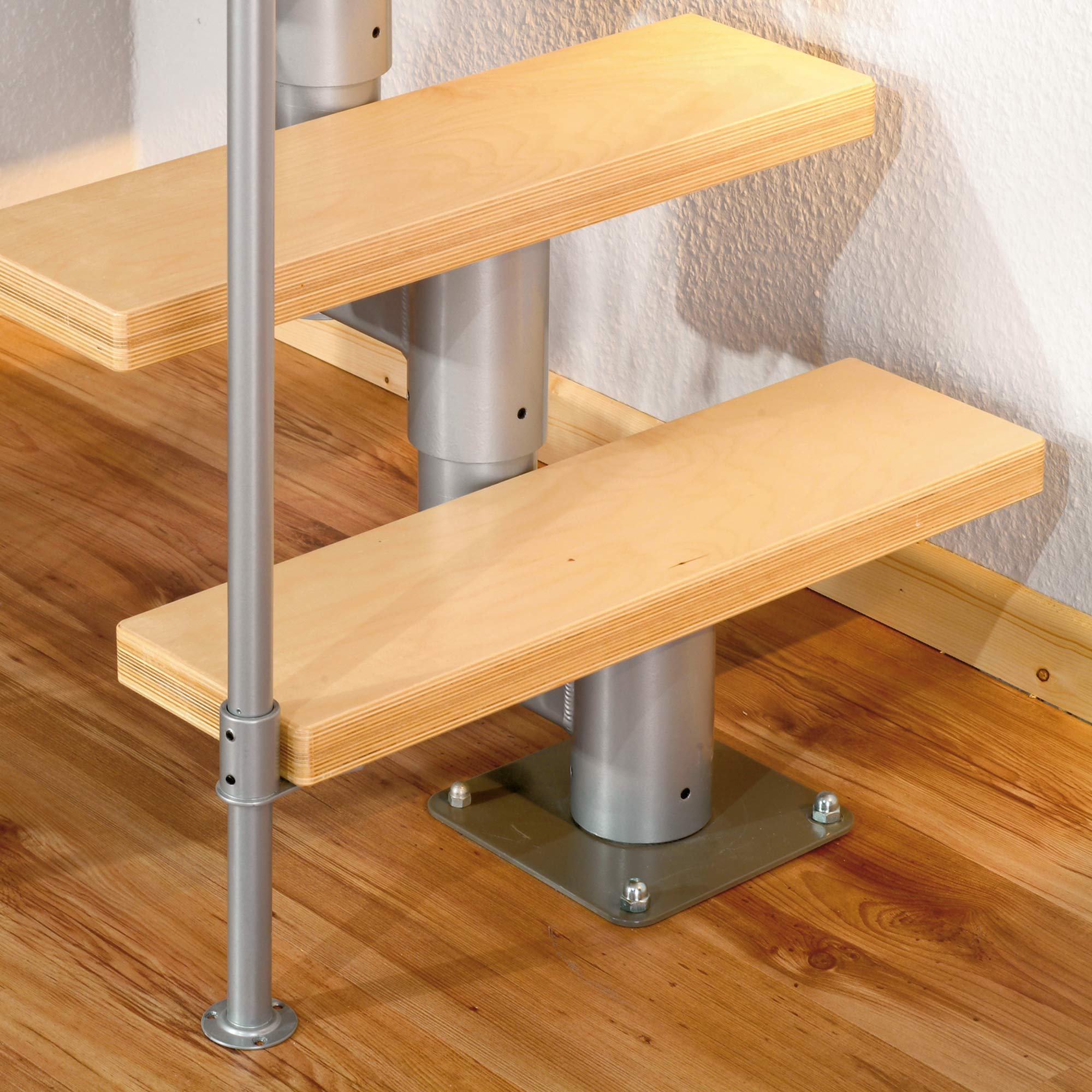 dolle-dublin-raumspartreppe-buche-lackiert-75cm-mittelholmtreppe-222-270cm-mit-g image 4