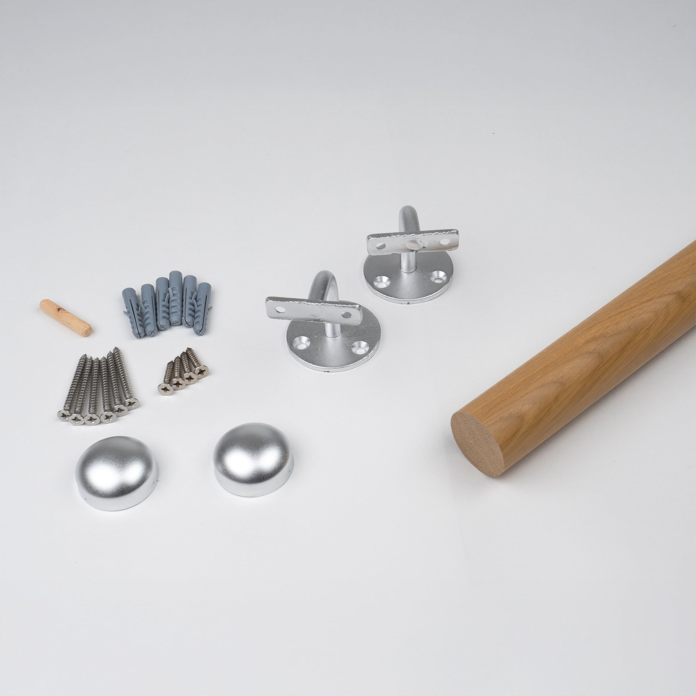dolle-handlauf-eiche-lackiert-150-cm-40-mm-mit-wandhaltern image 6