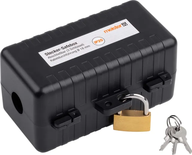 meister-safebox-f-r-stecker-120-x-60-x-60-mm-schwarz-ip20 image 1