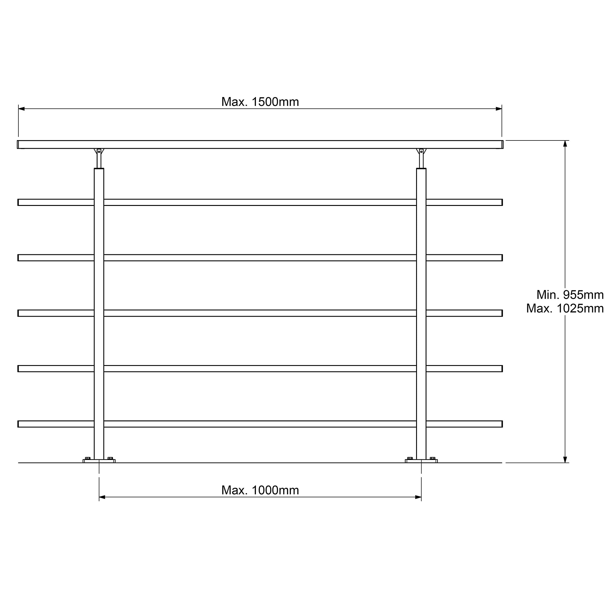 dolle-br-stungsgel-nder-set-aluminium-eckig-150cm-aufgesetzte-montage image 3