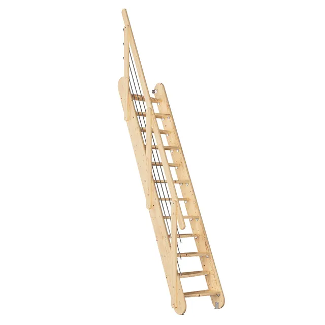 dolle-bern-raumspartreppe-fichte-unbehandelt-bis-285-cm-inkl-gel-nder image 1