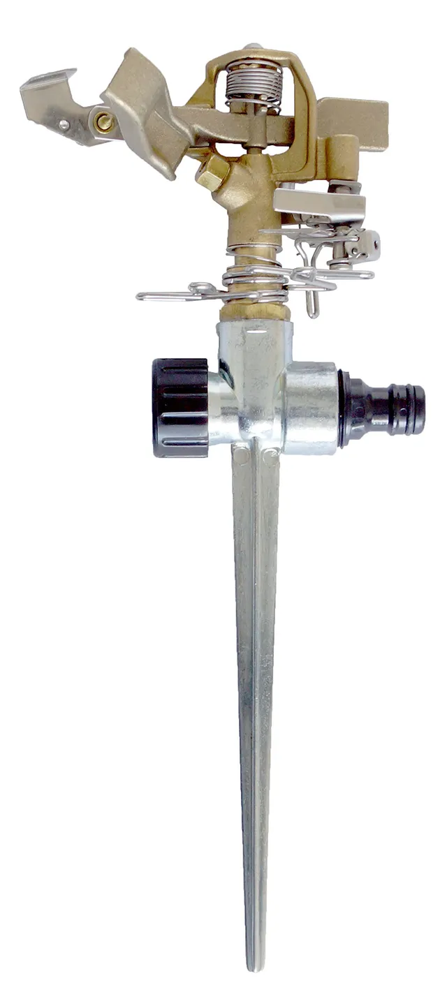 meister-cornat-impulskreisregner-mit-spie-messing-flor89575 image 1