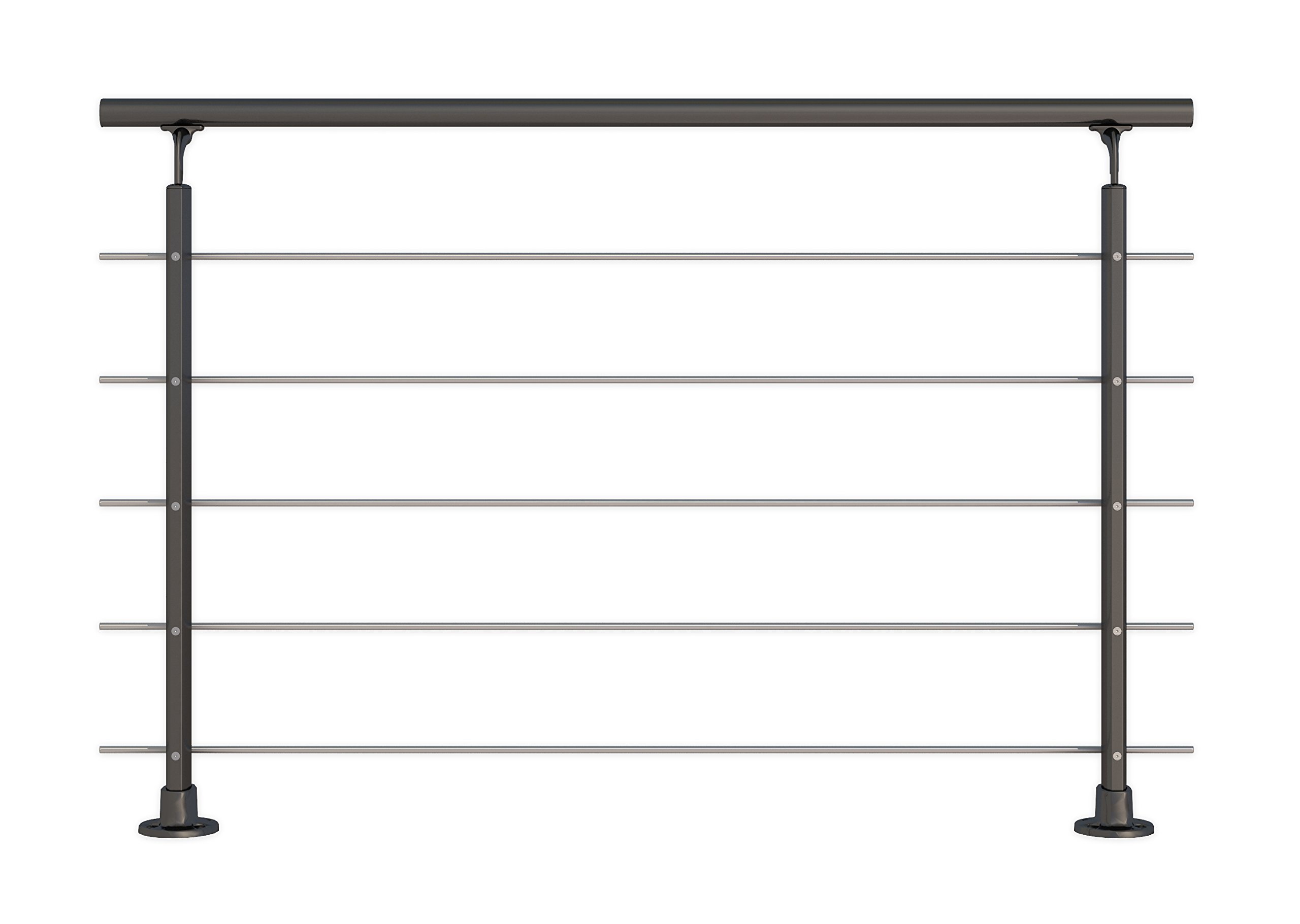 dolle-gel-nder-set-aluminium-anthrazit-150-cm-aufgesetzte-montage image 1