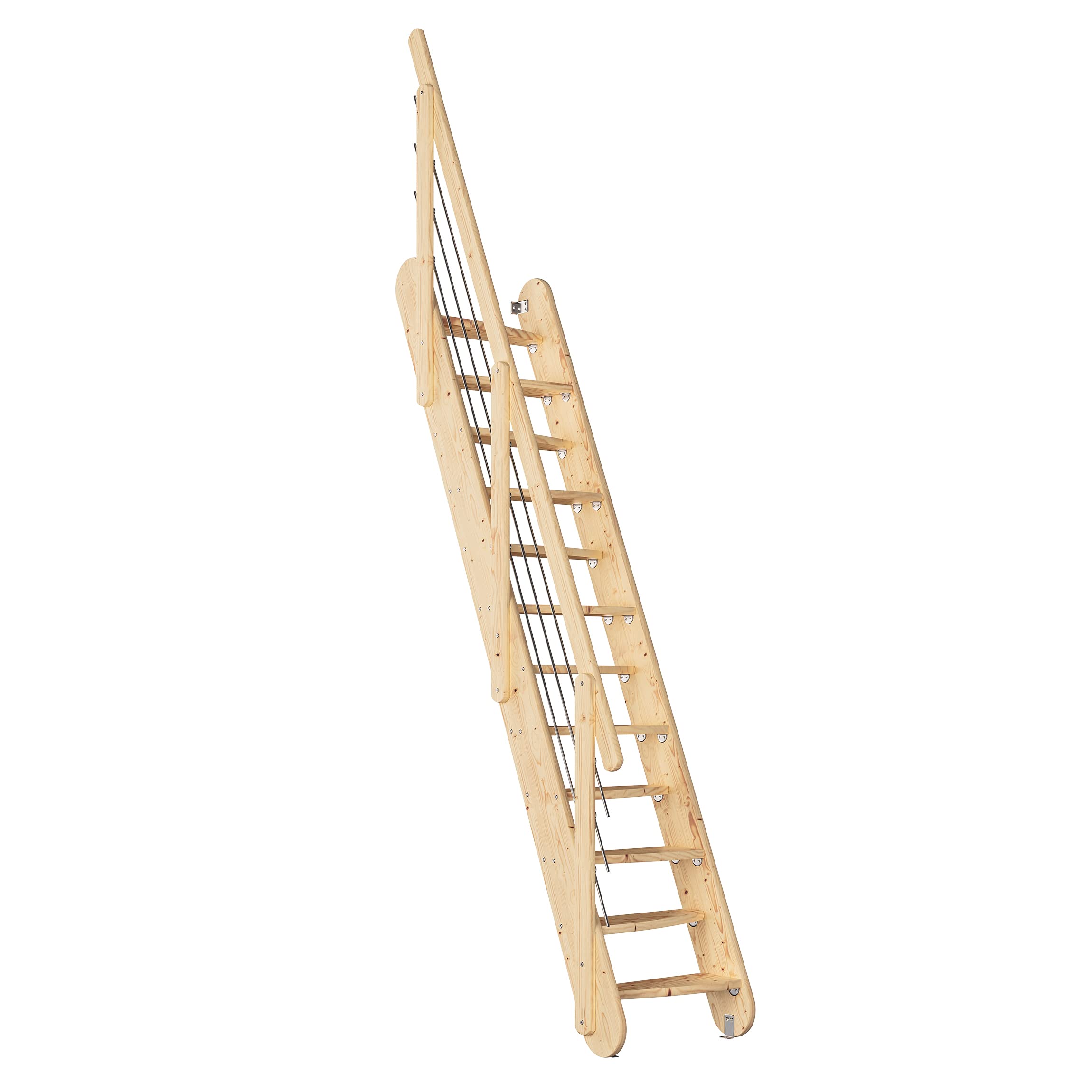 dolle-bern-raumspartreppe-fichte-unbehandelt-bis-285-cm-inkl-gel-nder image 1