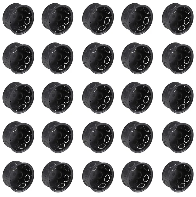 meister-abzweigdose-unterputz-25-st-ck-schwarz-36-mm-tief-verteilerdose-ip20 image 1