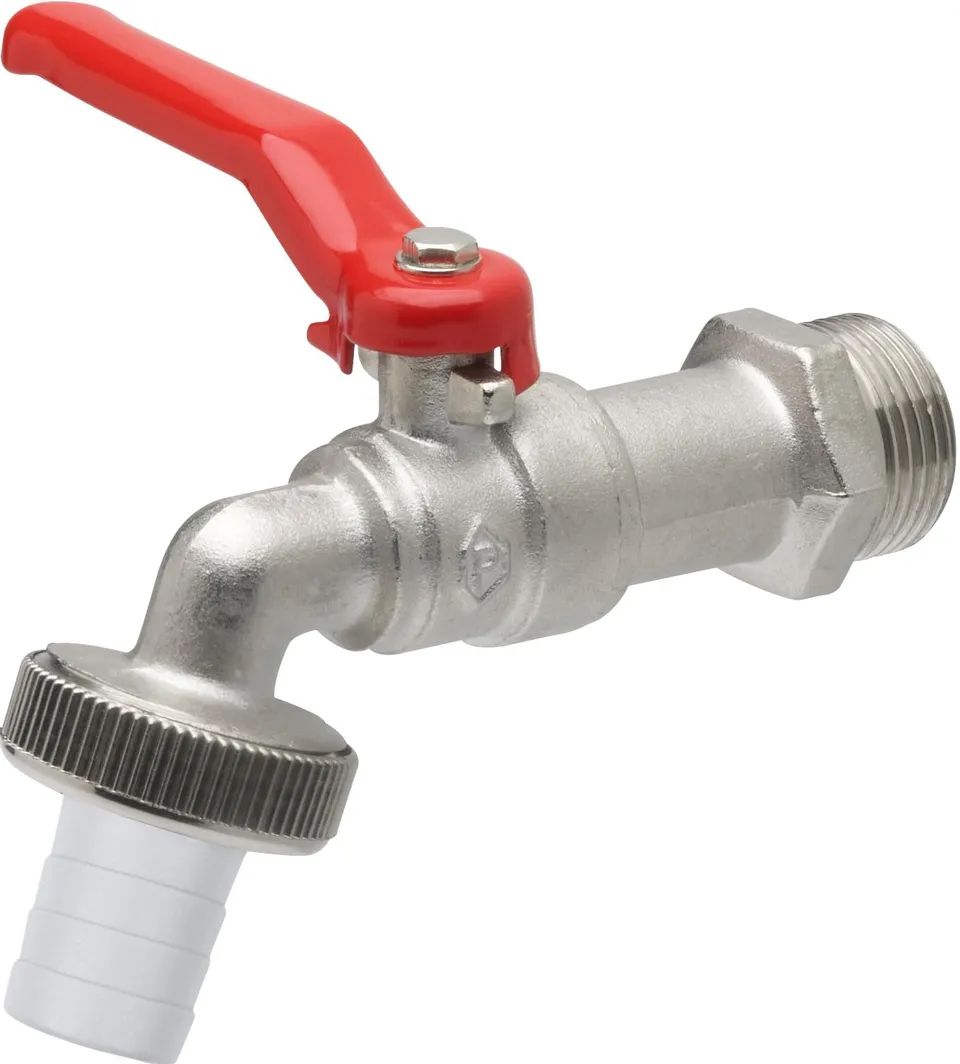 meister-kugelauslaufhahn-1-2-zoll-ag-messing-rot-mit-schlauchanschluss-9922850 image 1