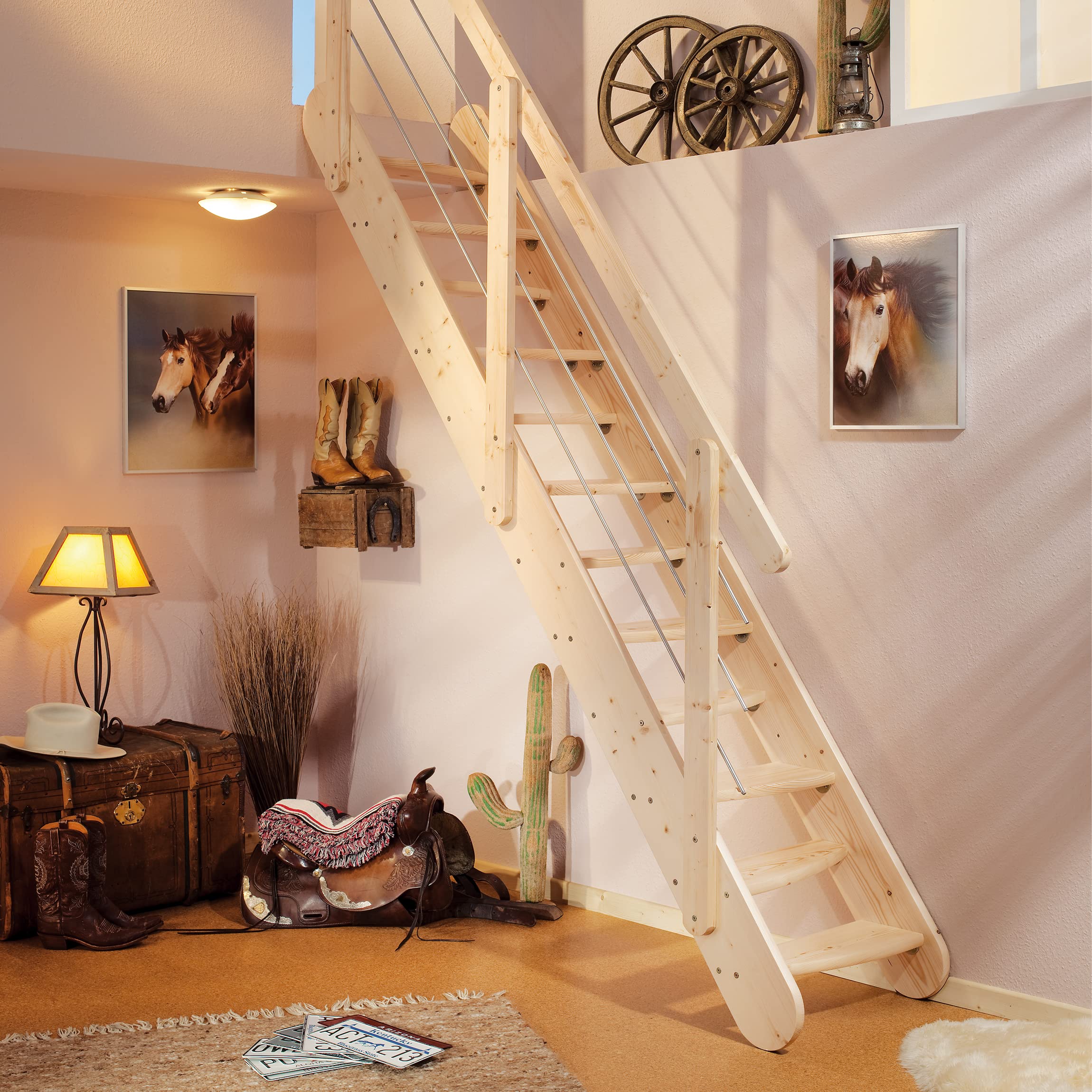 dolle-bern-raumspartreppe-fichte-unbehandelt-bis-285-cm-inkl-gel-nder image 2
