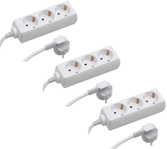 meister-steckdosenleiste-3-fach-wei-1-4-m-kabel-3er-set image 1
